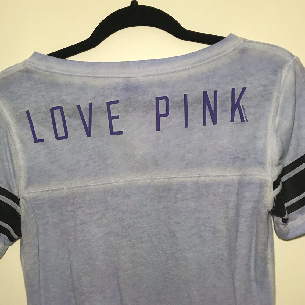 VS PINK Purple Varsity Tee - Picture 7 of 8